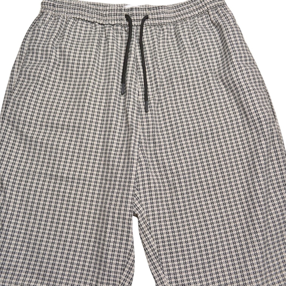 TOPMAN Men's‎ W34 Houndstooth Plaid Drawstring Bermuda Casual Shorts Longline